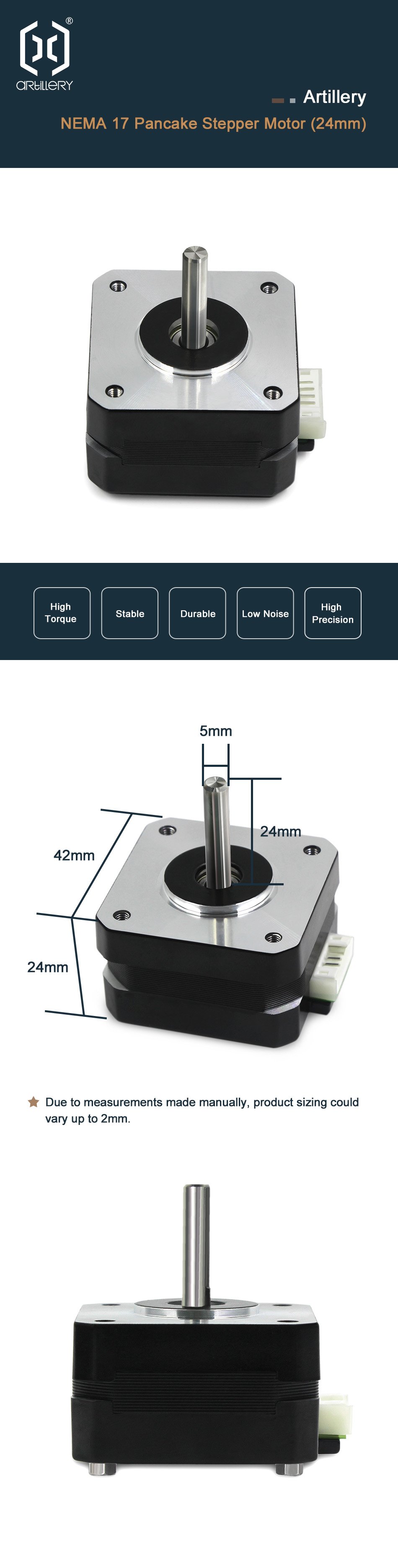 Artillery Sidewinder X1-Genius Nema17 Step Motor Extruder Motor